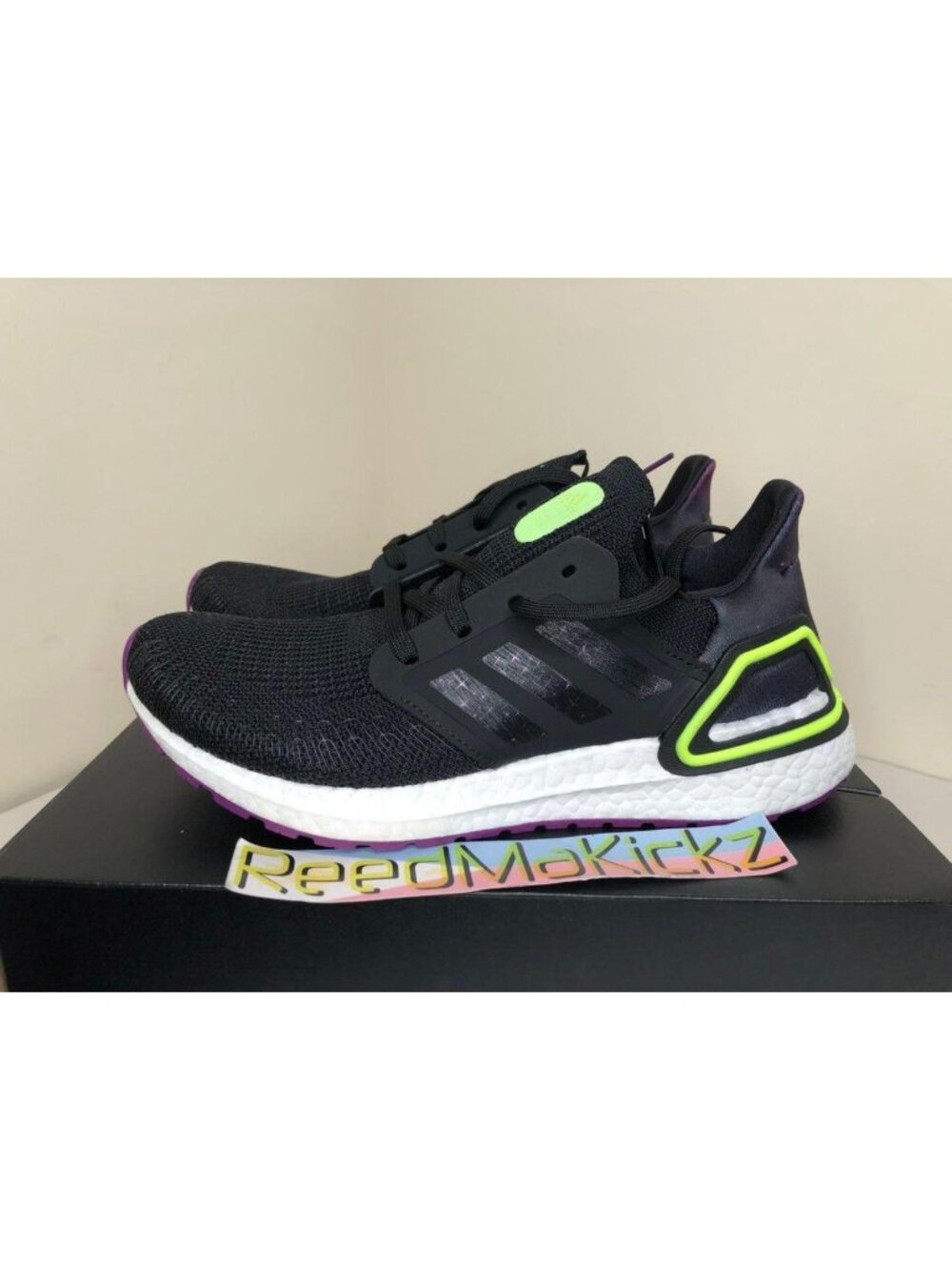 Adidas Ultraboost 20 Black Purple Kids 5Y